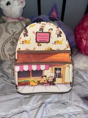 Disney Parks Loungefly Pixar UP Carl Russel Dug Ice Cream Scented Mini Backpack